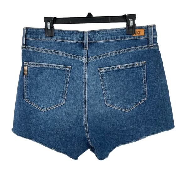 Paige Shorts Margot distressed raw hem denim size 32 - Picture 3 of 7